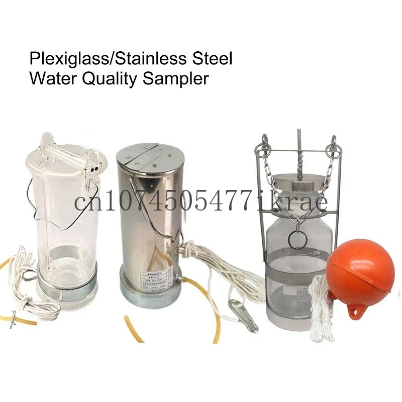 Plexiglass Water Sample Collector Stainless Steel Water Quality Sampler Deep Water Sewage Oil Collector