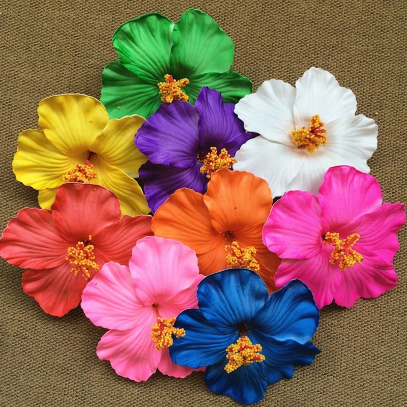 8.5CM Foam Hawaiian Flower Hibiscus Bridal Hair Clip Hibiscus Rose Hair Clip Jewelry Hair Clip