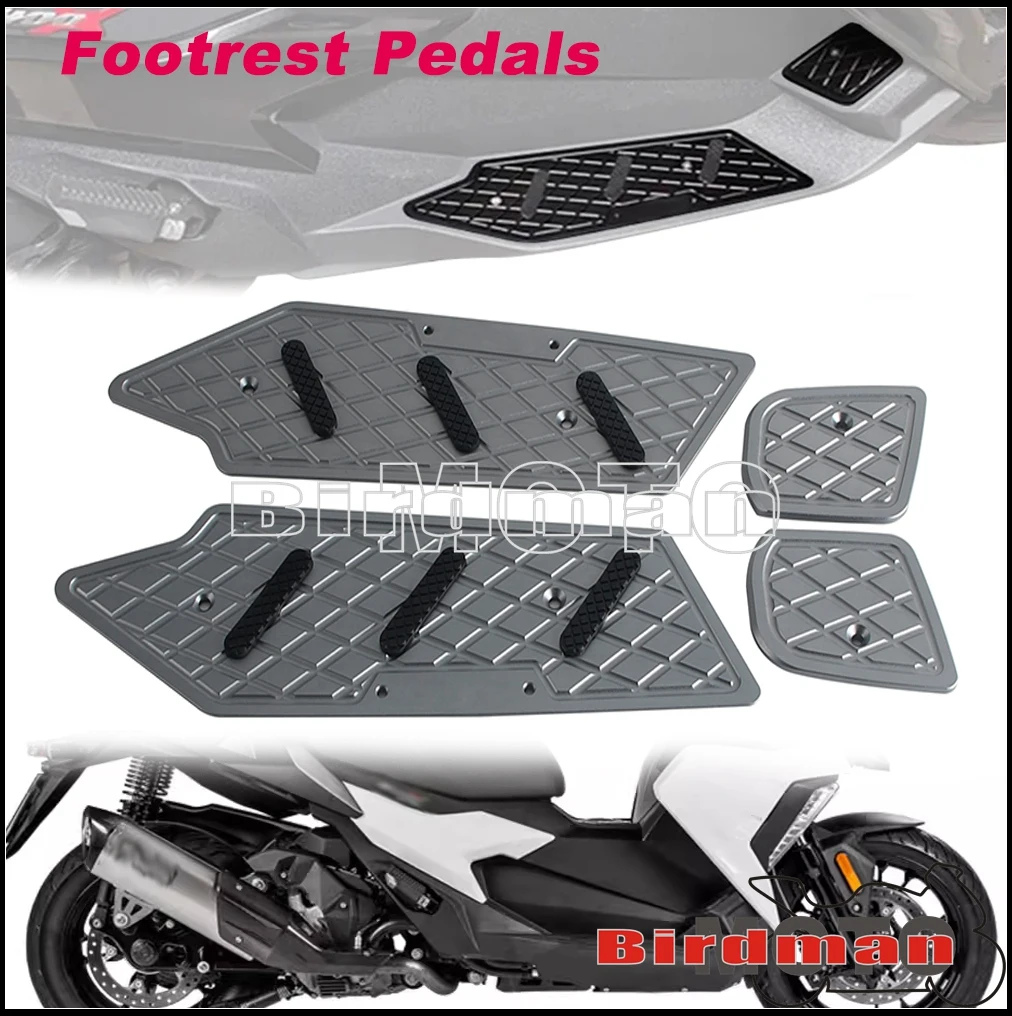

For BMW C400X 20-24 Aluminum Pedal Anti-Slip Motorcycle Foot Rest Pegs Plate Kit Anodized Scooter Modified Footrests Accessories