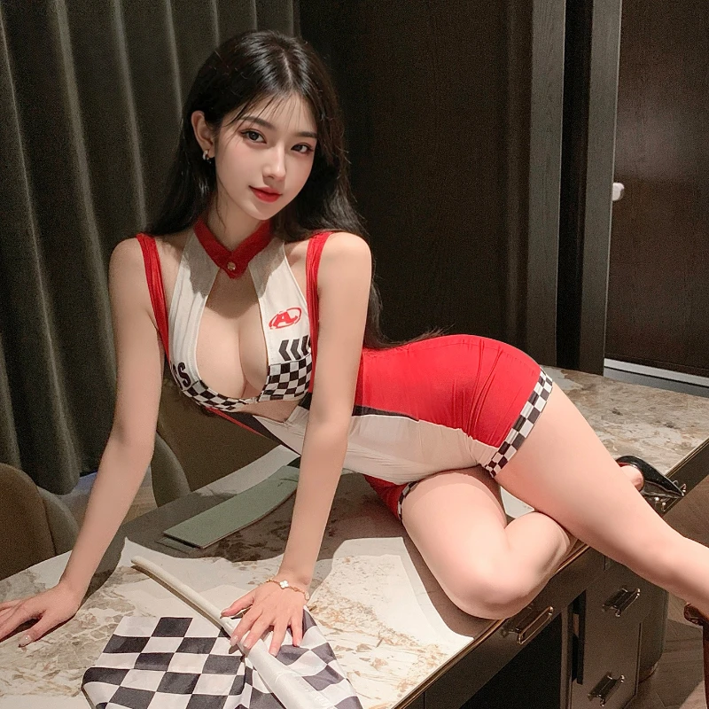 Сексуальный облегающий комбинезон, эротическое белье, гоночный костюм, женский боди с открытой промежностью и принтом, комбинезон Passion, новинка 2023 года