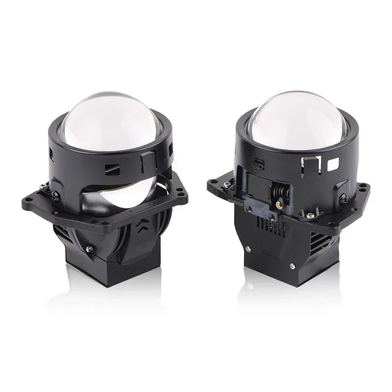 Premium Quality 3 Inch Bi LED Projector Lens Headlight Retrofit - 12V 130W 6000K Hi Lo Beam CSP 3570 Chips LHD Car Light