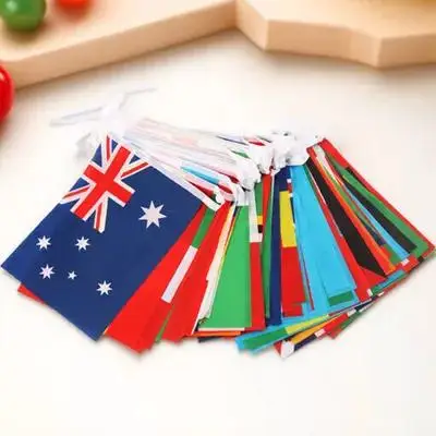 راية العلم الوطني 100 دولة أعلام العالم أعلام صغيرة معلقة الديكور لمكتبة المدرسة في الهواء الطلق داخلي الأشعة فوق البنفسجية #6