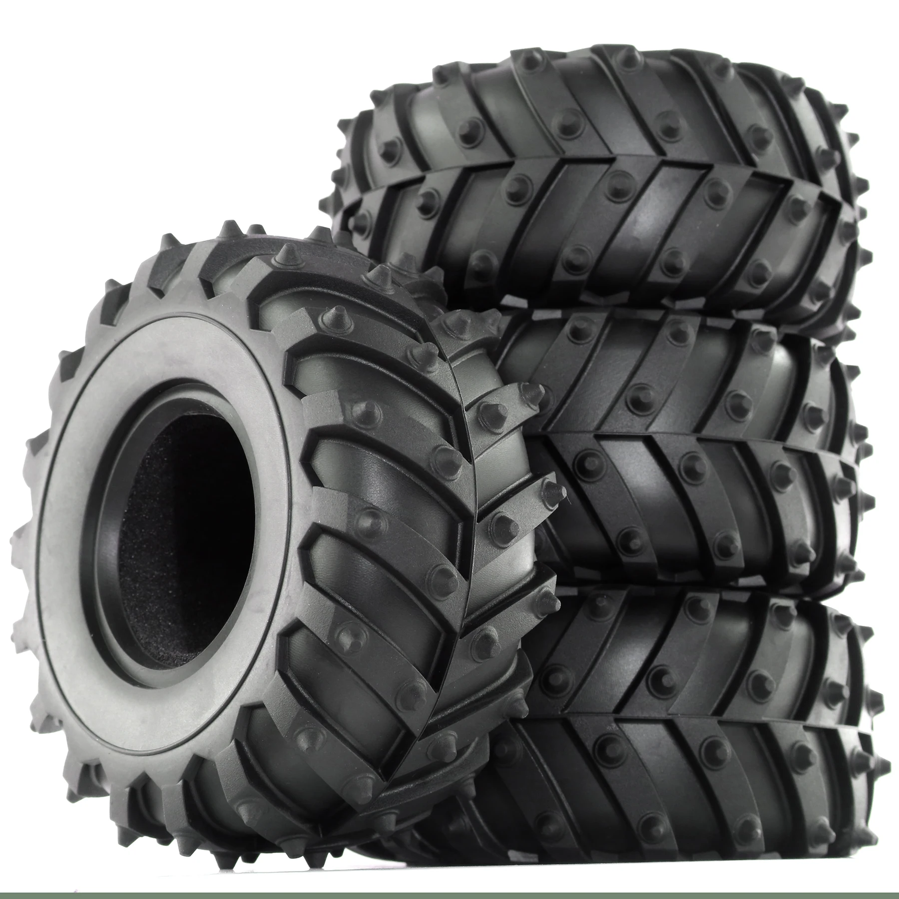 2.2 RC Crawler Tires 1/10 All Terrain Pointed Nail Tyres For 1:10 Rock Mud Crawler Car Traxxas TRX4 Axial SCX10 II RC4WD Wraith
