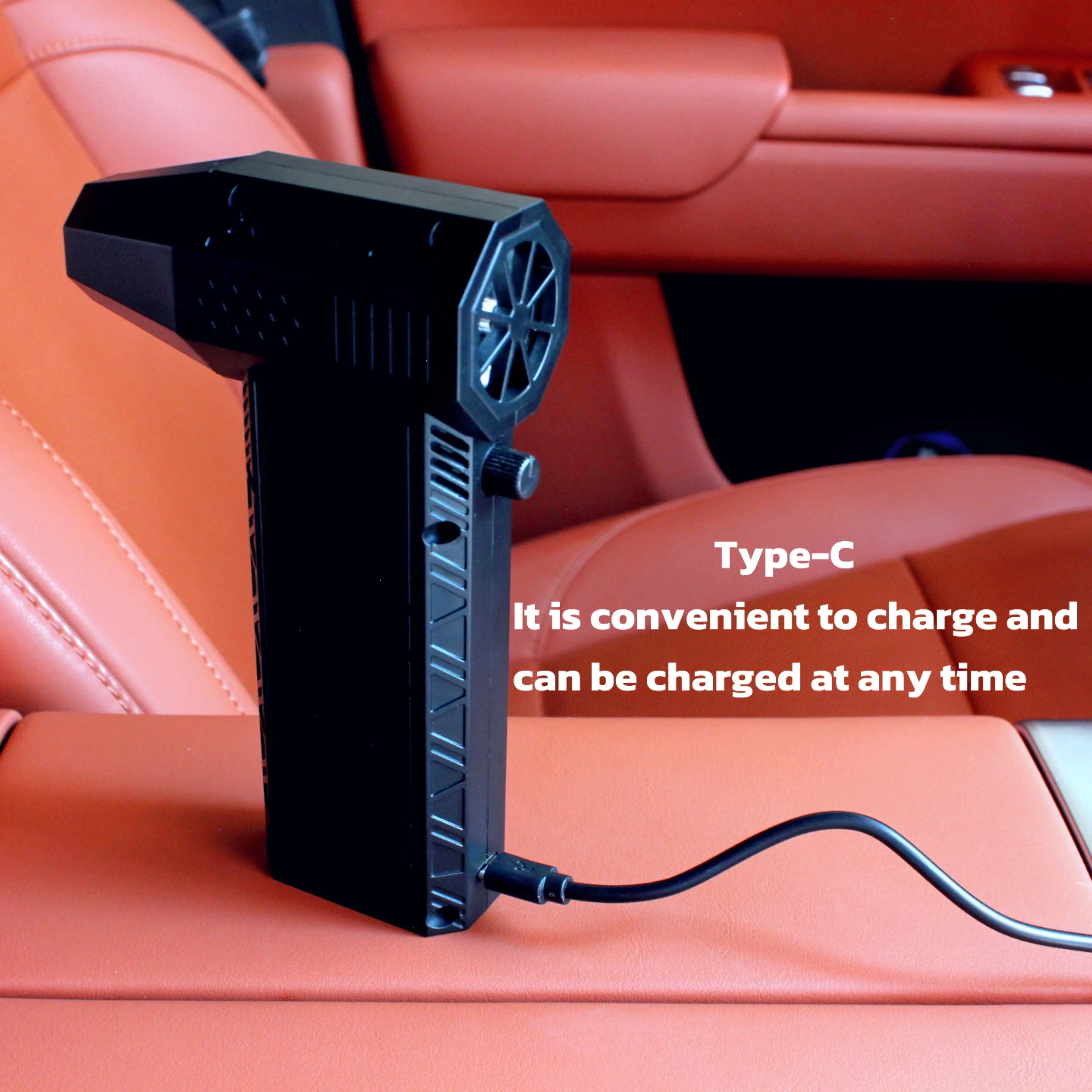 Soplador de aire eléctrico de 400000 RPM, ventilador Turbo Jet, Motor sin escobillas, ventilador Turbo violento de alta velocidad, potente soplador de polvo recargable por USB