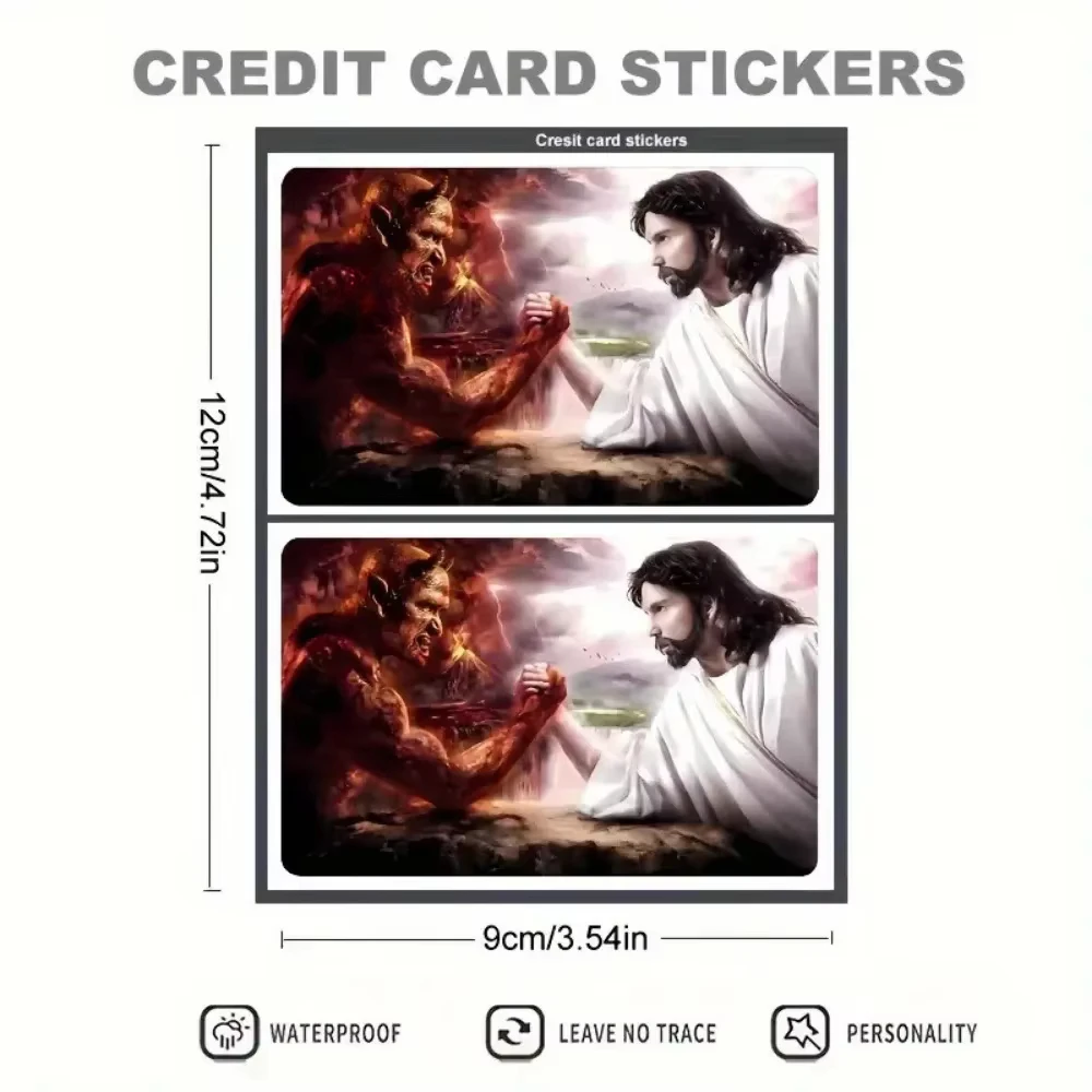 المسيحية الله يسوع الراعي المسيح المعتقد الإيمان سامريتون PVC ملصق فيلم غطاء الجلد لبطاقة الائتمان بطاقة الخصم البنك