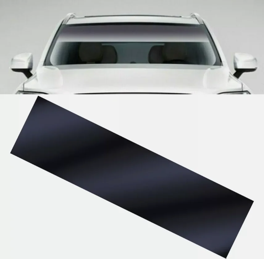 

3000x25cm Front Window Windshield Banner Strip Tint 5% Black Tint Sticker
