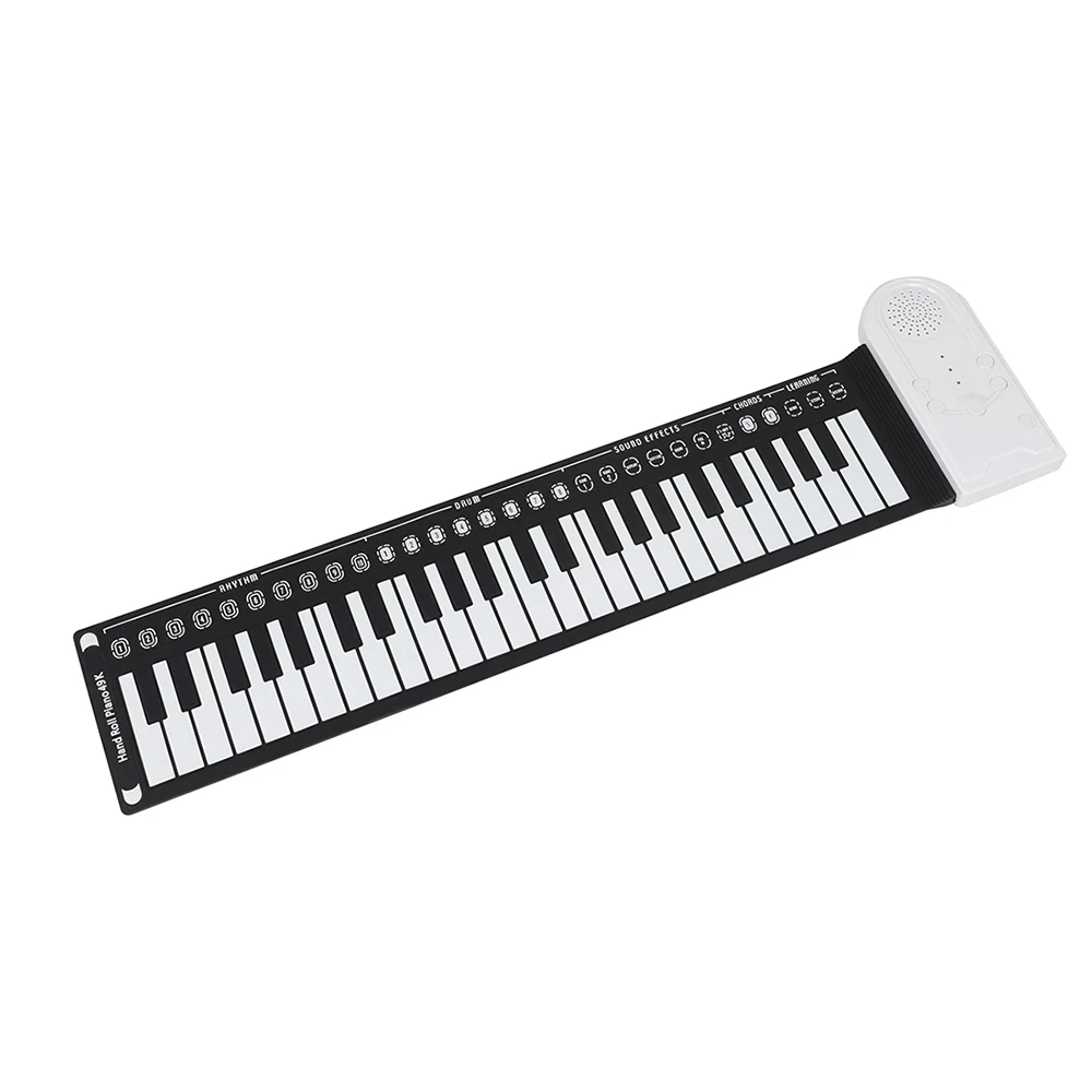 IRIN 49Key Hand Roll Up Piano Silicone Keyboard Musical Instrument for Education Foldable Electronic Organ USB MIDI Rechargable