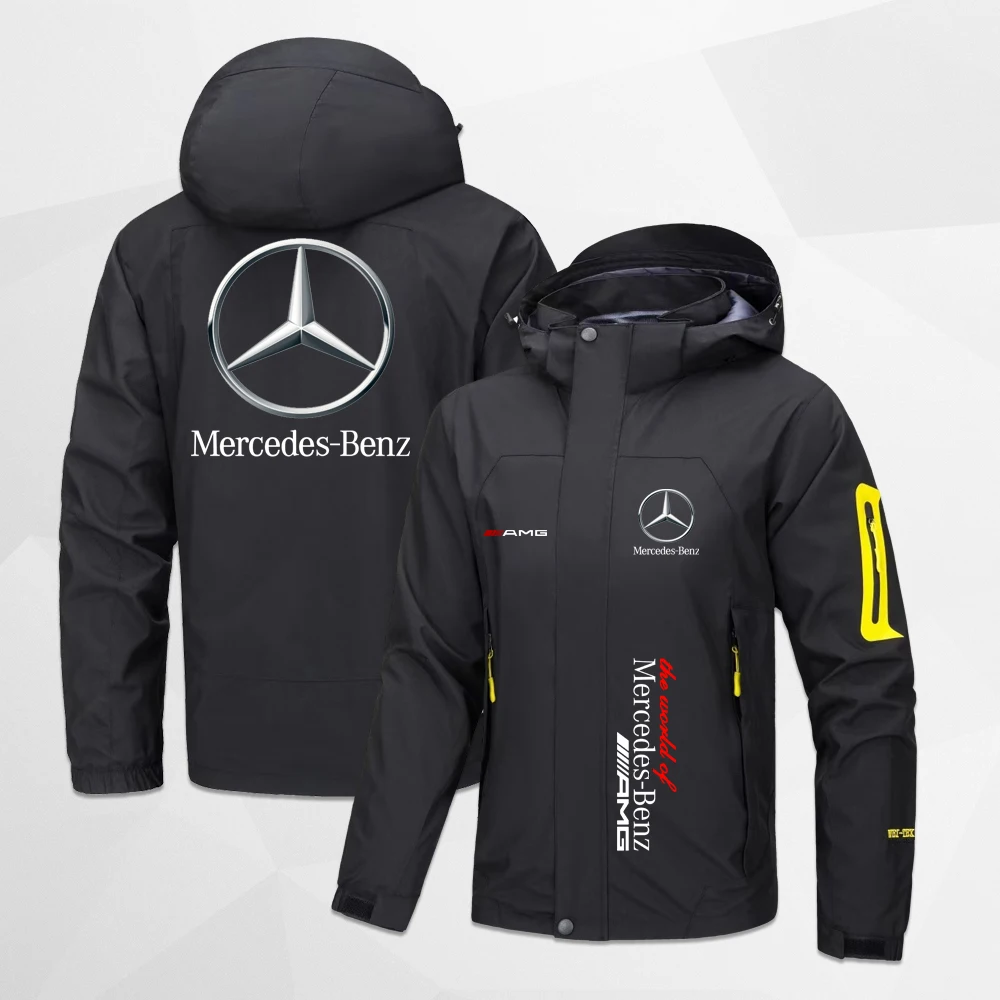 2024 men\'s and women\'s Mercedes Benz men\'s and women\'s autumn and winter cycling jackets, outdoor sports and leisure jackets