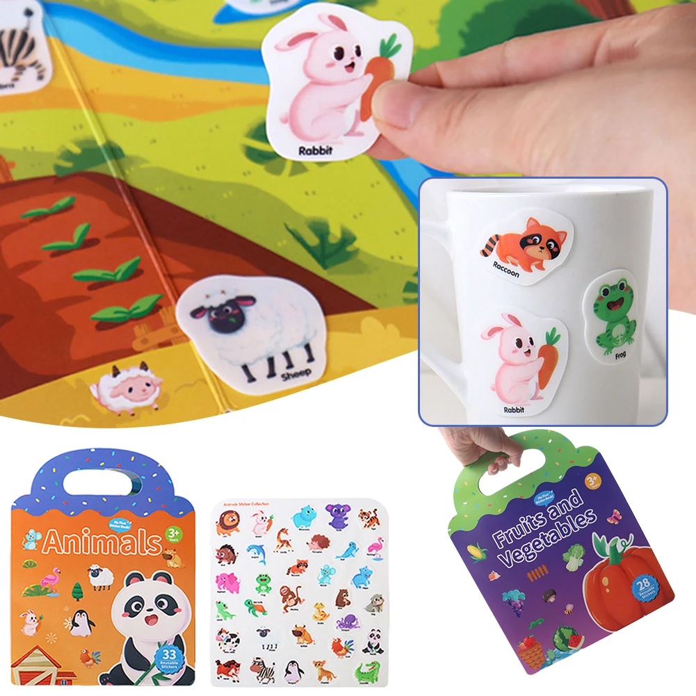 

Reusable Sticker Books For Children Interesting Puzzle Playthings For Toddlers Boys Girls