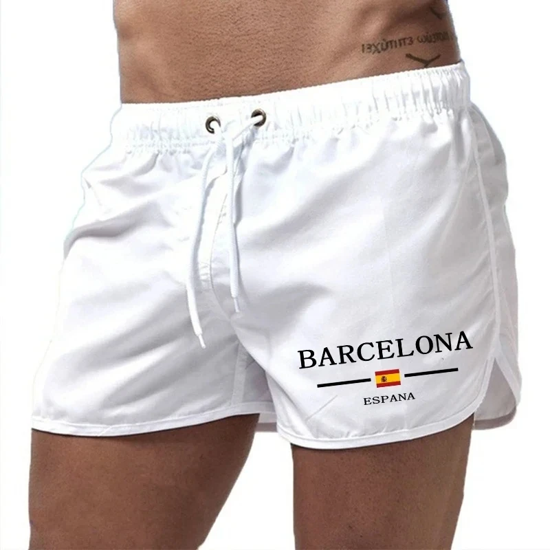 

Barcelona 2025 Men Board Shorts Summer Hot Sale Casual Fashion Beach Shorts Male Versatile Running Fitness Football Short Pants