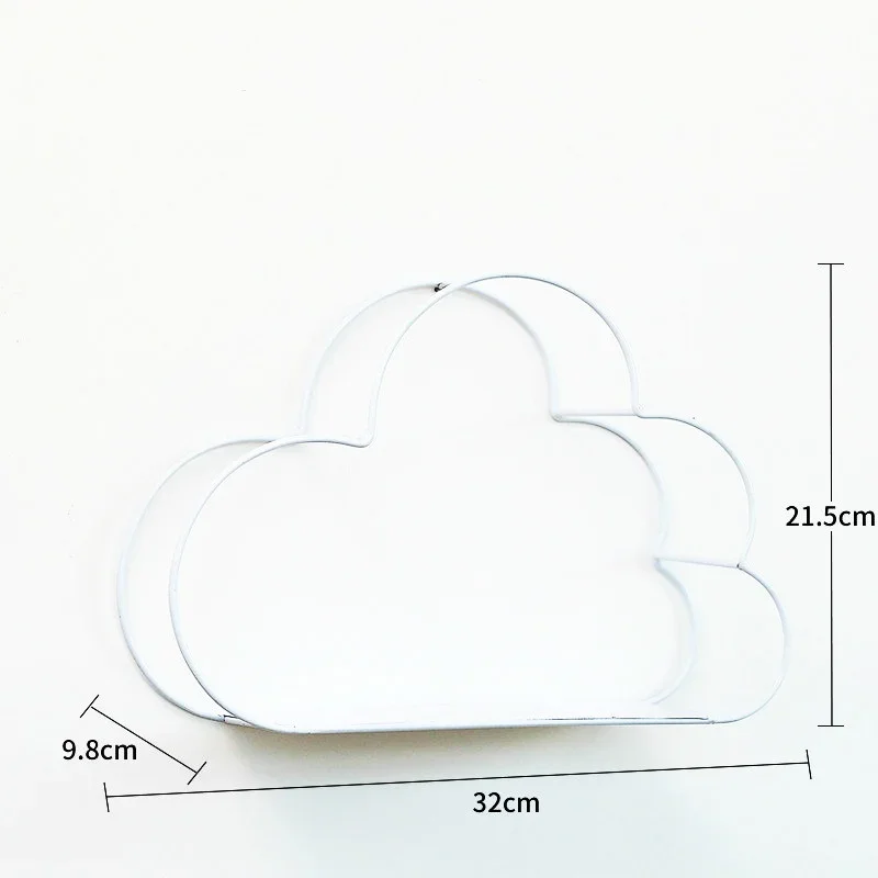 1 Pcs European Style Iron Cloud Wall Rack Free Punch Simple Home Living Room Wall Decoration Wall Hanging