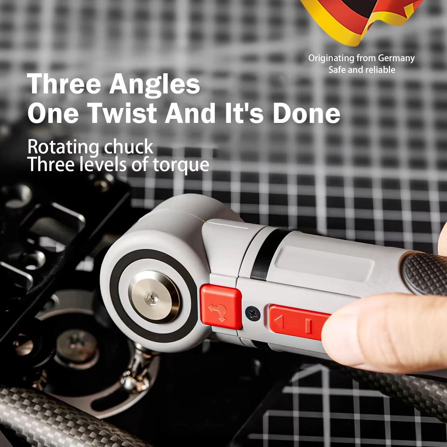 Battery Powered Cordless Electric Screwdriver 3.7 V - 3 Adjustable Angle  Battery Powered Industrial Electric Screwdriver