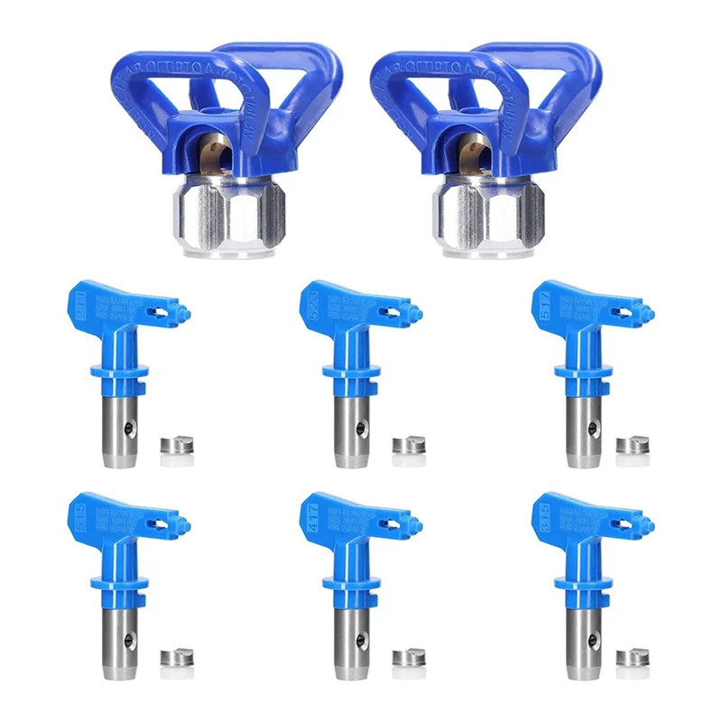 Sprüh spitzen für Airless-Spritz gerät, reversible Airless-Farb spritz düsens pitzen 6-teilig mit 2-teiligen Düsens itzen