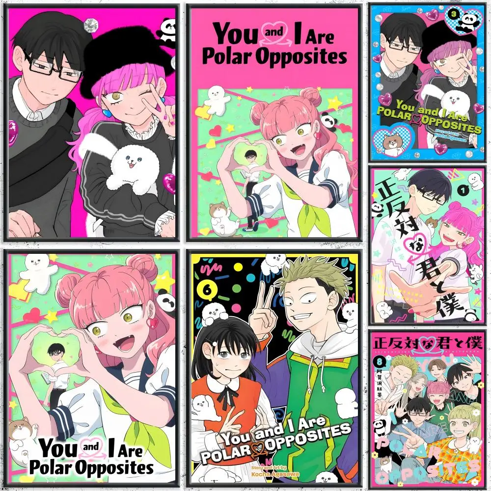 Anime-Poster „Du und ich sind polargegengesetzte Wesen“, HD, wasserfest, selbstklebende Wandkunst – für verschiedene Szenarien geeignet, Top-Geschenkidee