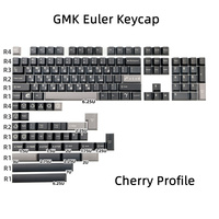 142 Keys/Set GMK Euler PBT Keycap Clone Black Cherry Profile DYE Subbed For GH60 GK61 68 75 84 87 96 104 108 Mechanical Keyboard