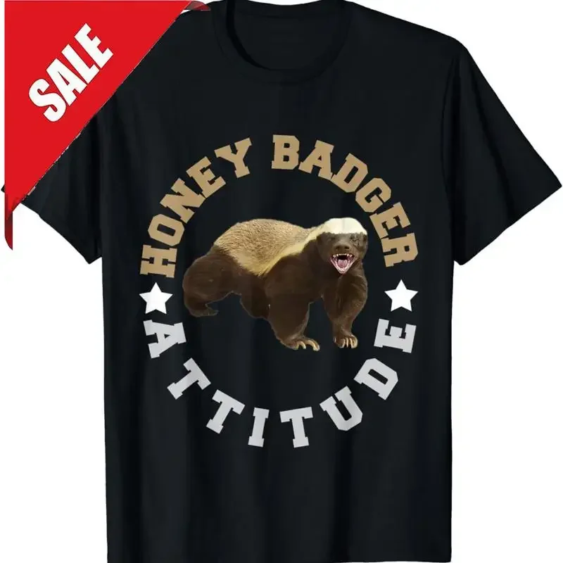 NEW LIMITED Honey Badger Attitude Funny Design Idea Premium T Shirt S 5XL