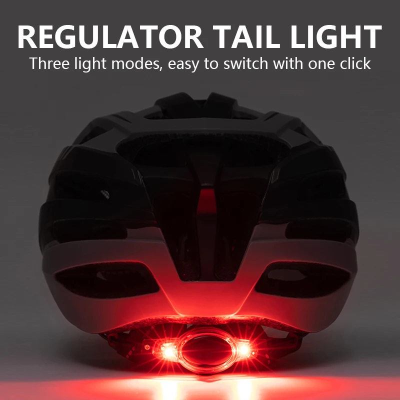 Eastinear-road Bike Helmet With LED Rear Light, Cycling Helmet, Breathable, Fit 57-62cm, Ultra Light, for Adult