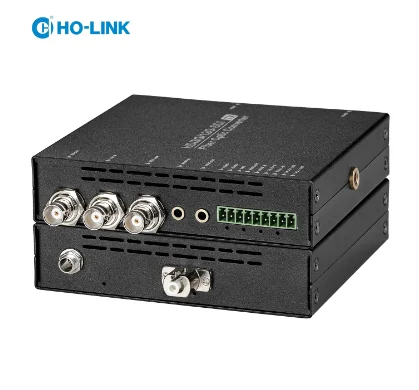 12G SDI Fiber Converter with Tally and RS485 Audio Fiber Extender Transmitter Receiver