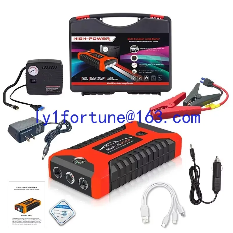 

12V Portable Car Jump Starter with Air Compressor Power Station Multifunctional Jump Starter