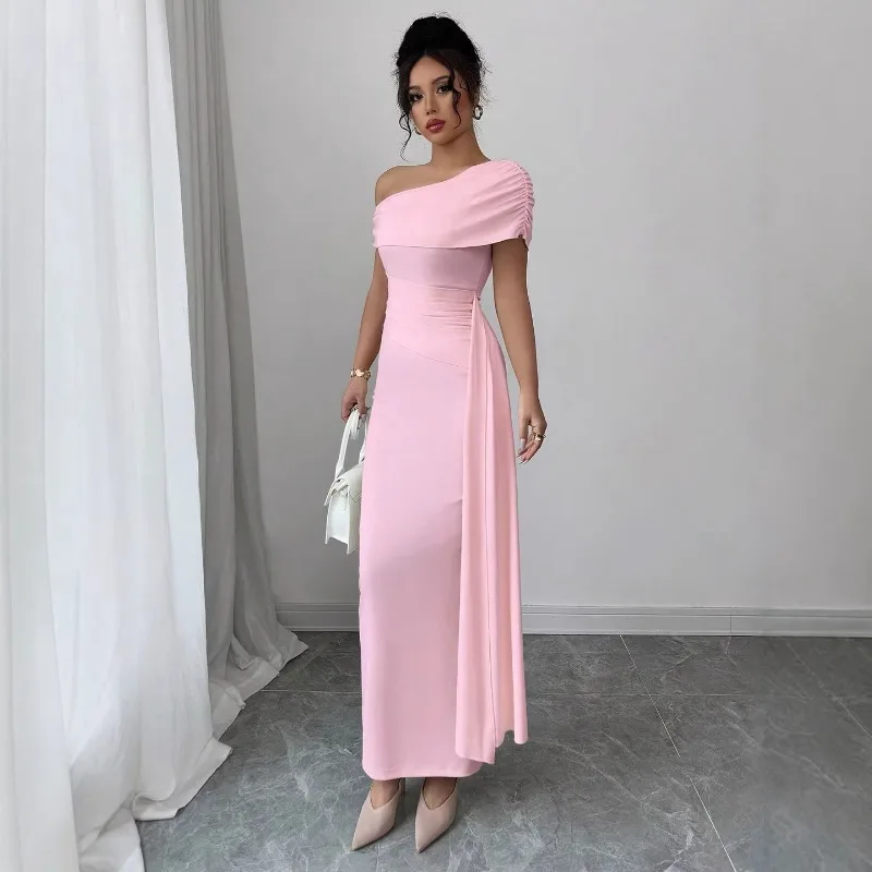 Cross-border Women's Clothing A Autumn Fashion Hot Girl Dress Features Strapless Backless Look Exuding An Elegant Refined Charm.