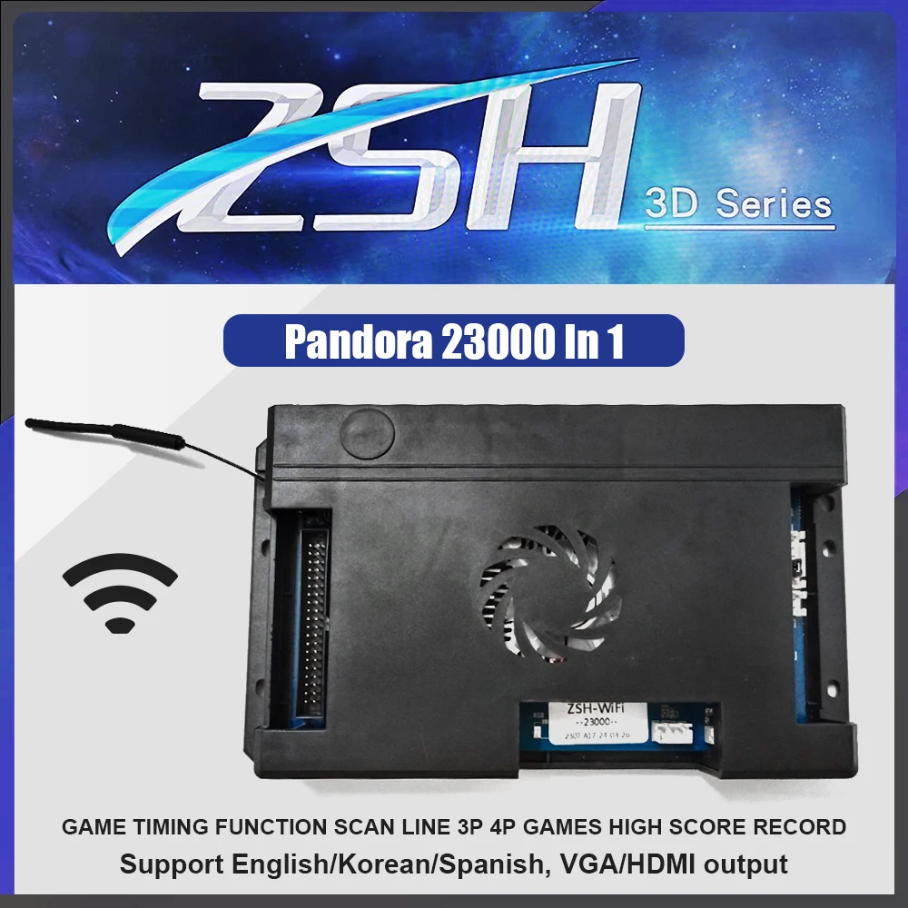 Pandora 3D Series Box Wifi 23000 in 1 DIY Kit 2 Player with Copy Sanwa Joystick LED Button for Arcade Game Console Cabinet