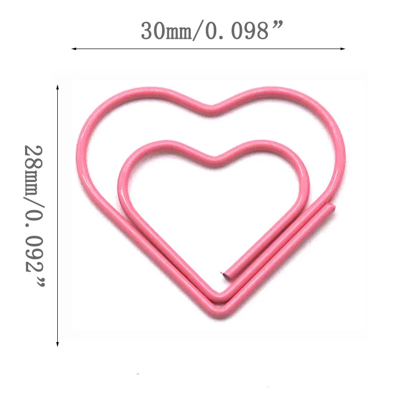 Many Colors Love Paper Clip Bookmark Girl Heart Paper Clips Decorative Office Cute Creative Cartoon Shaped Pin Clip Paperpins