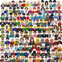 building blocks action doll mini city figures toys girls soldiers policeman robot worker fireman farmer cook movie characters