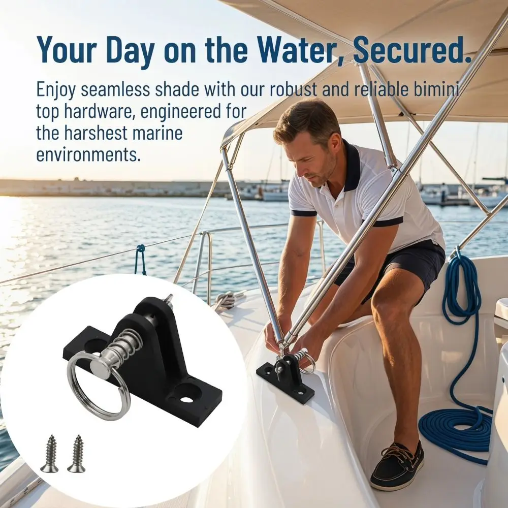 

Plastic Material Boat Sunshade Canopy Base Black Nylon Material Float Bottom Circular Pin Float Bottom Seat Pyramid Base