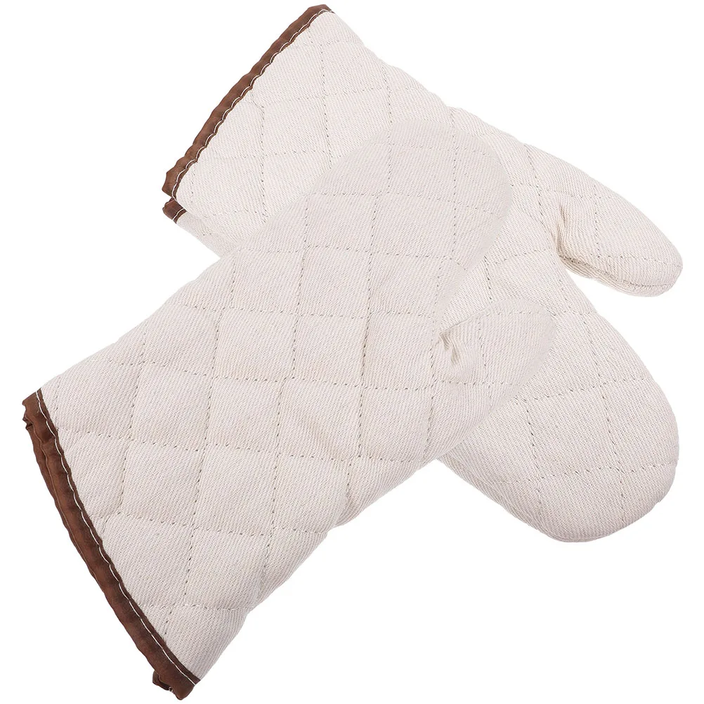 

2pcs Anti Scald Gloves Thickened Long Cute Oven Mitts for Baking Cooking Heat Resistant Cotton Gloves Kitchen Tool