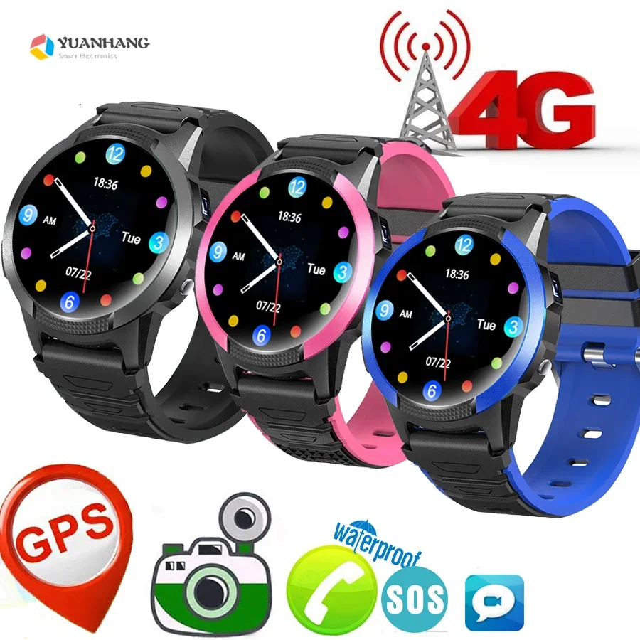 

IP67 Waterproof Smart 4G GPS WI-FI Tracker Locate Kids Student Remote Camera Monitor Smartwatch Video Call Android Phone Watch