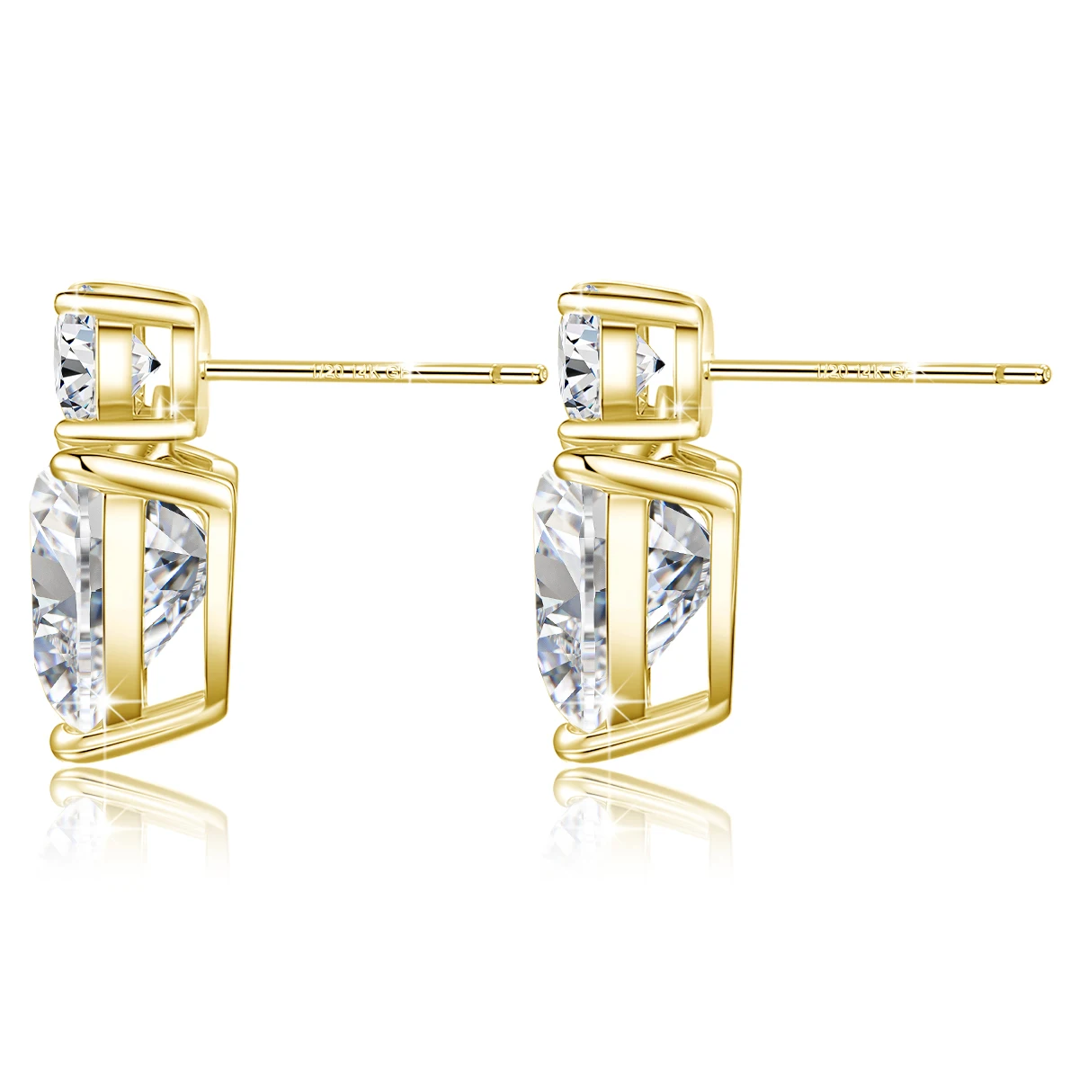 

SDOOU Cute 14K Gold Filled 3ct Heart Moissanite Drop Earrings 3 Claws For Women Daily Wedding New Year Holiday Jewelry Gifts