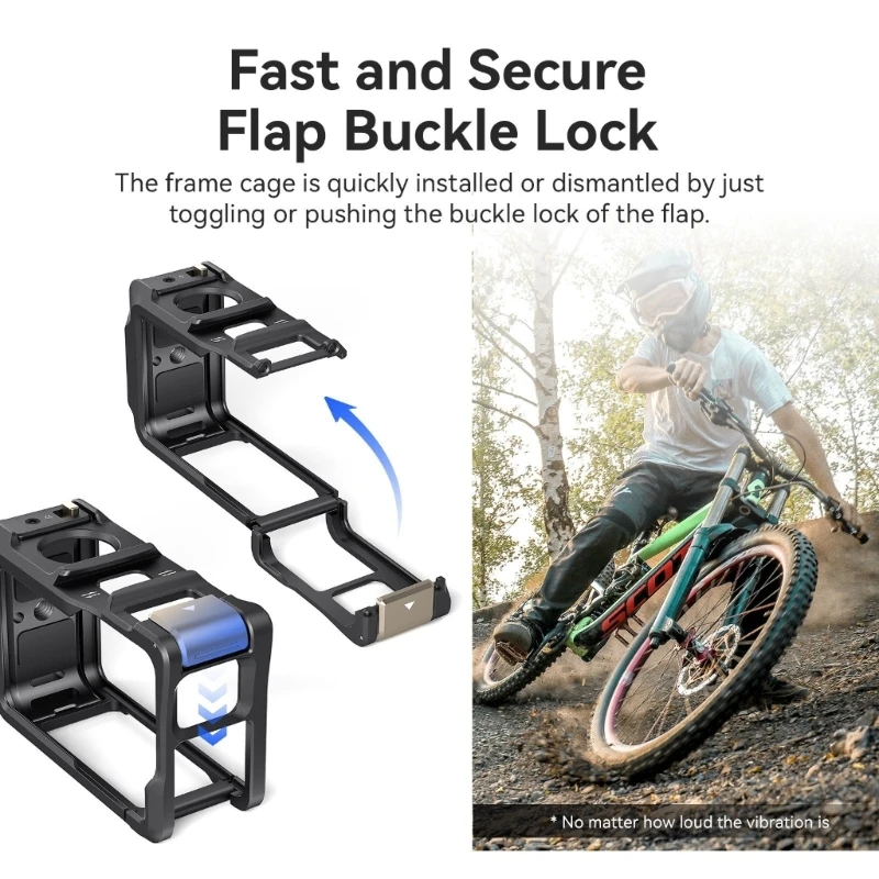 Rangka Pelindung Paduan Aluminium Sangkar Kamera Rilis Cepat untuk Aksi 4/3