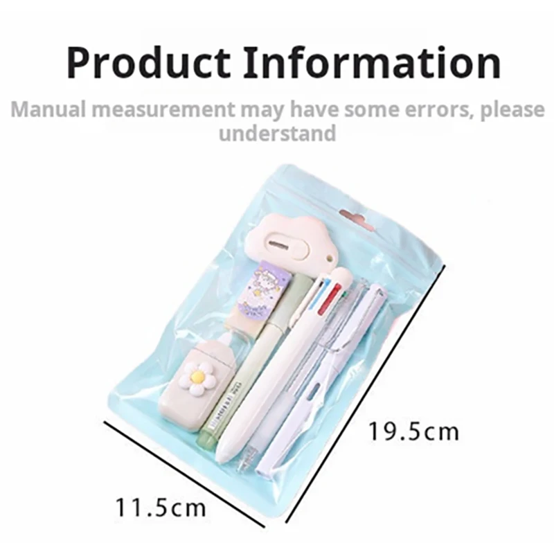 مجموعة قرطاسية مكونة من 7 قطع، عبوات هدايا عالية القيمة للطلاب، هدية تخرج مفتوحة، هدية رفيق قرطاسية التعلم