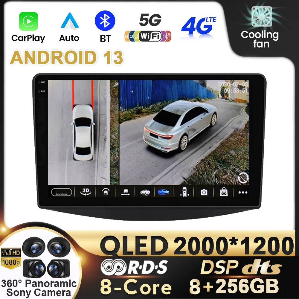 For Mitsubishi Grandis 1 2003 - 2011 Android 13 All In One Car Radio Video GPS Navigation Multimedia Video Player QLED Screen BT