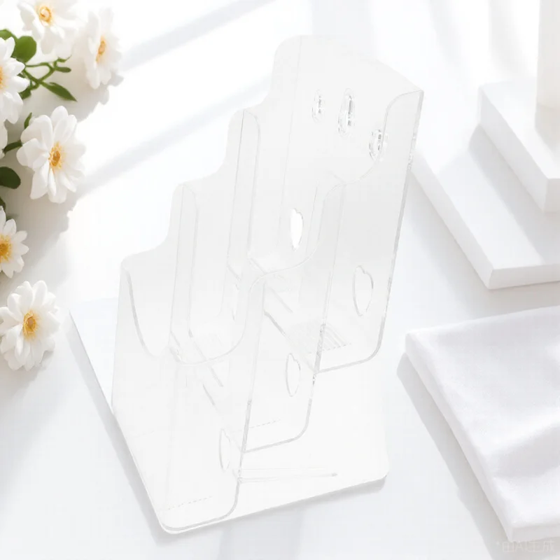 

A5 Desktop File Organizer Document Stand School Office Storage Acrylic Brochure Holder Pamphlet Display Rack Clear File Storage