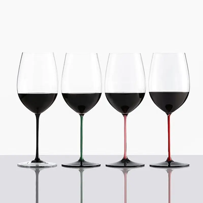Handmade glass red wine glass red rod Bordeaux, the first crystal cup gift box