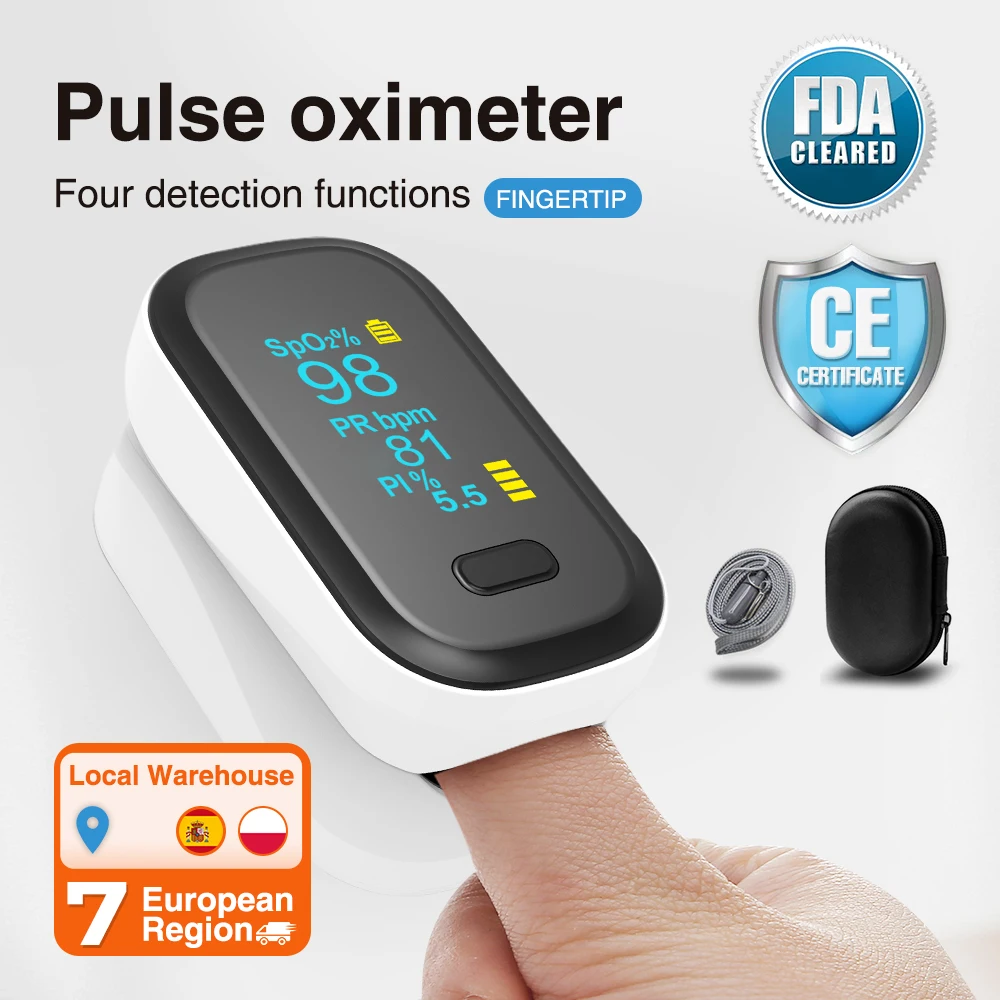 BOXYM Finger Pulse Oximeter Medical Portable blood oxygen oxymetre Heart Rate Saturation Meter OLED Oximetro de dedo