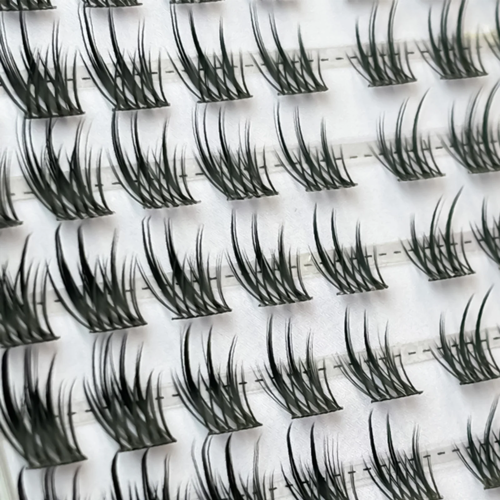 الثعلب العين الرموش الصناعية المجنح مسبقًا حجم المشجعين المانجا رمش مختلط طول 10-14 مللي متر رموش طبيعية سوداء اكسسوارات ماكياج #1