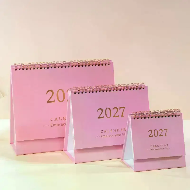 2027 Ins Style Calendar Simple Fresh & Creative Desktop Decoration Plan Check In Ornament Office School Supplies