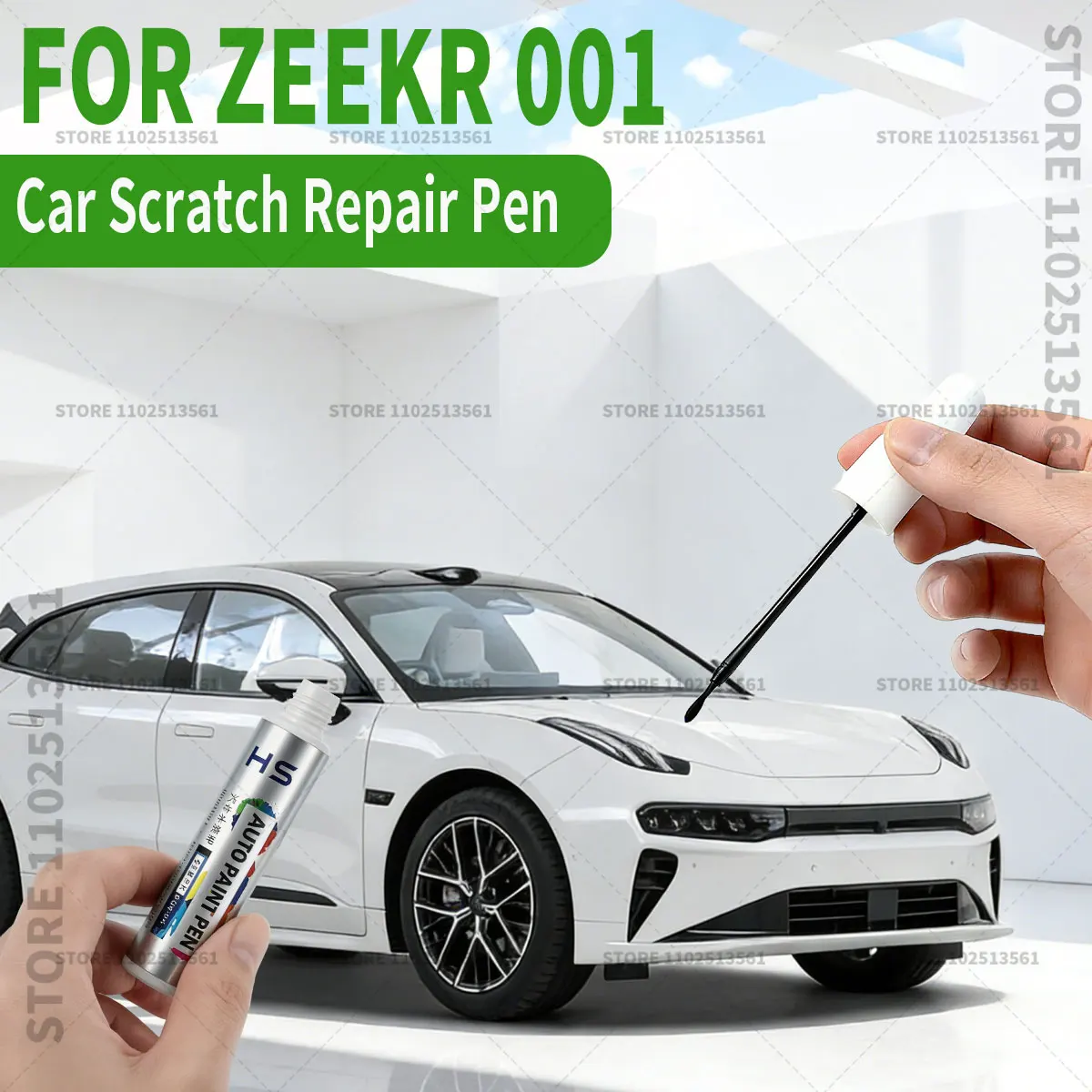For ZEEKR 001 Car Paint Repair Pen Paint Scratch Repair Accessories Green I43 white 104707 Gray 101 Blue G85 Orange H10 Red E38