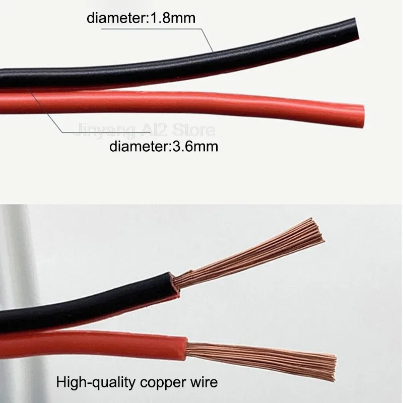 Electrical Wire 2 Pin Wires LED Strip Cable 20AWG 22AWG 24AWG 12V Flexible Electric Extension Cable For Lamp Bulb Automotive C2
