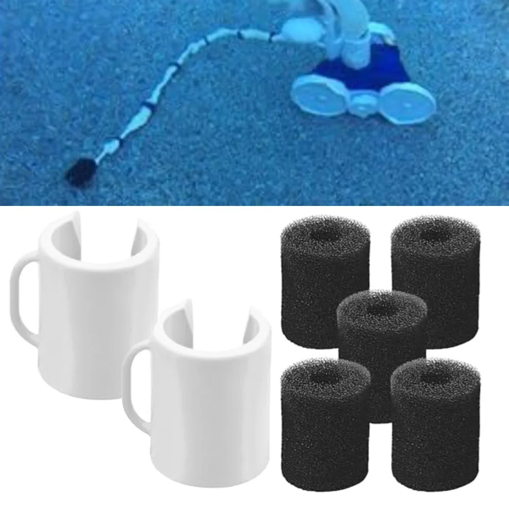 Kit de repuesto, 2 collares de bolsa y 5 depuradoras de manguera de barrido, compatibles con los modelos de limpiador de piscinas Polaris 180 280