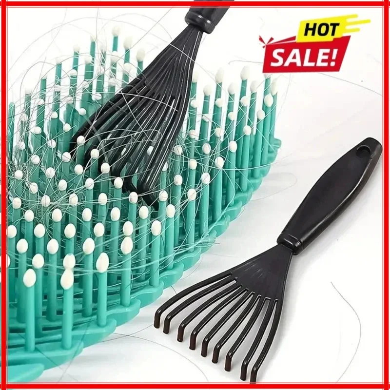 2pcs Hair Brush Cleaning Tools With Black Bristles - Portable Comb Cleaner And Hair Removal Claws