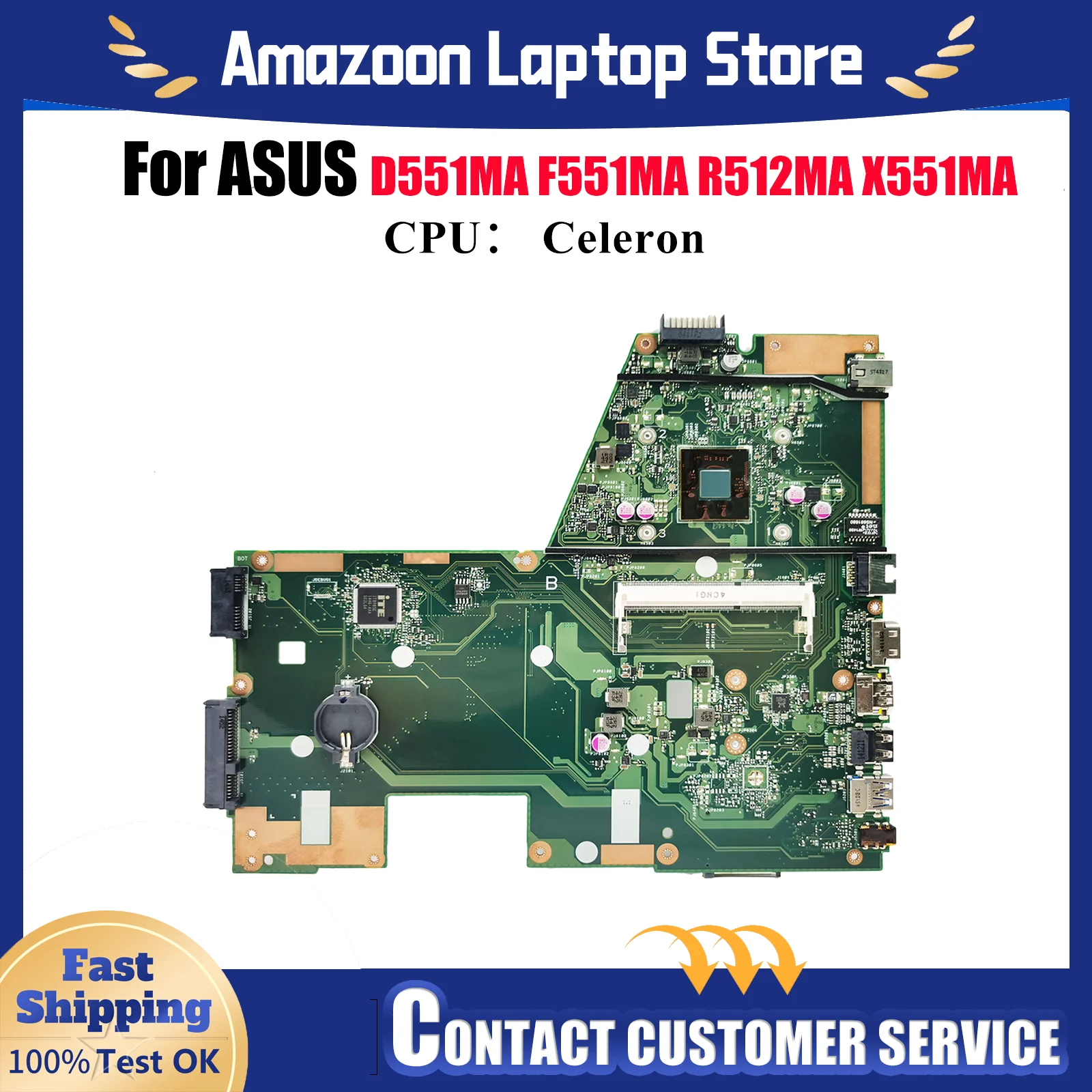 

X551MA Материнская плата для ноутбука ASUS VivoBook R512MA X551MA D551MA X551M F551MA Материнская плата для ноутбука с процессором Celeron 100% тестирование ОК
