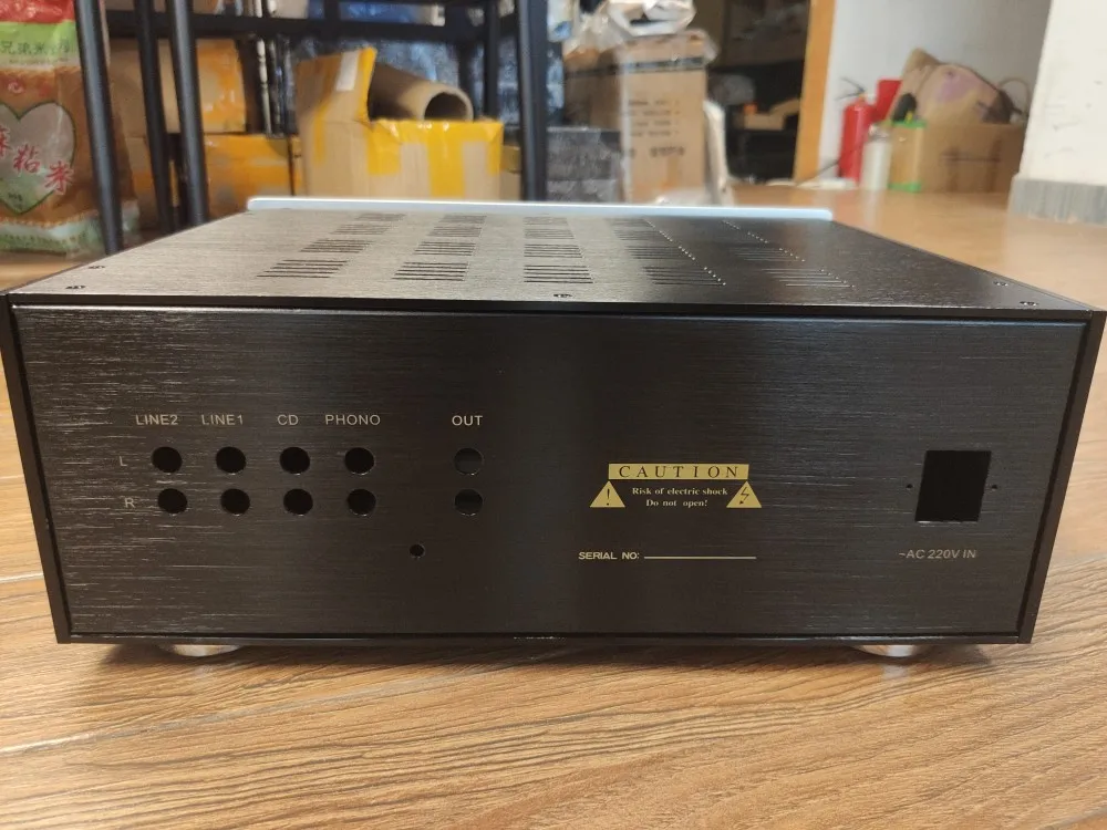 HiFi الألومنيوم مكبر للصوت الهيكل المضخم حالة فونو صندوق 430x175x340 مللي متر ل KONDO M77 Preamp
