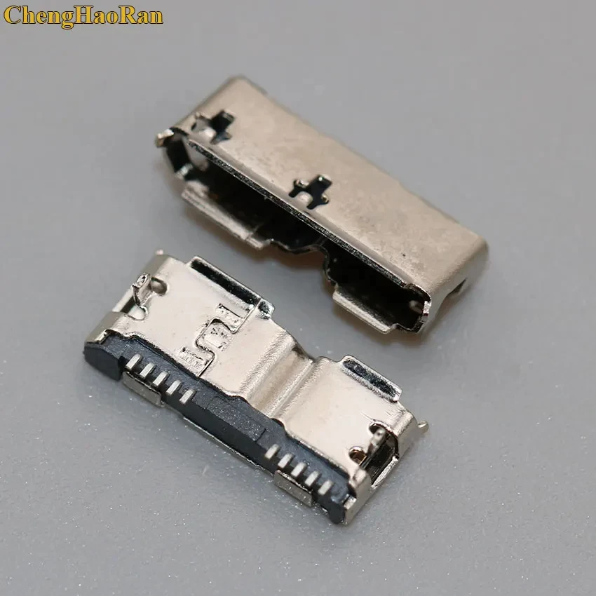 ChengHaoRan 1pcs Micro USB 3.0 Jack 10pin Female Sockect Tail Charging Port Mobile Hard Disk Interface Micro Connector