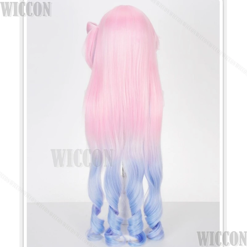 WuWa New Role Denia Game Wuthering Waves Cosplay Cute Loli Costume White Pink Dress Lolita Pink Purple Wig Prop Halloween Woman view 6