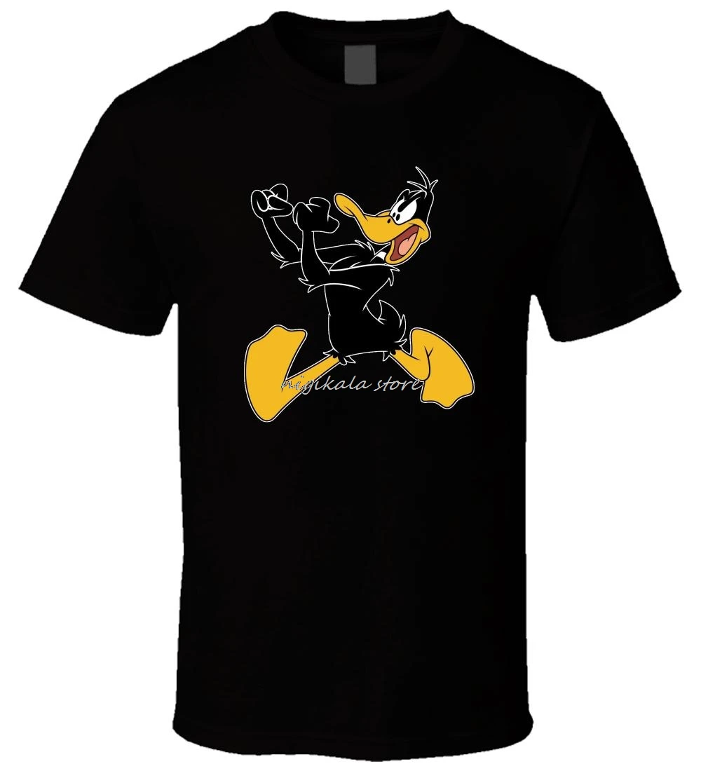 Черная мужская удобная футболка Daffy Duck 4, черная