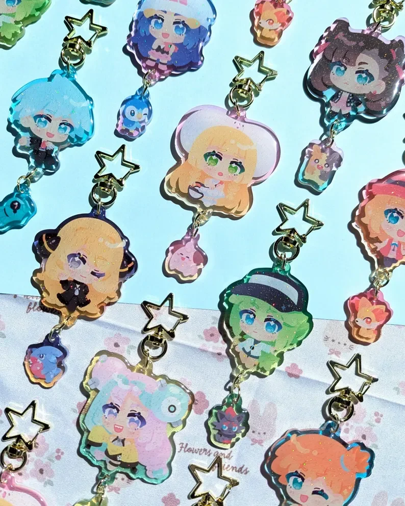 9 Designs Monster Trainer Gummy Glitter Epoxy Charms 2.36