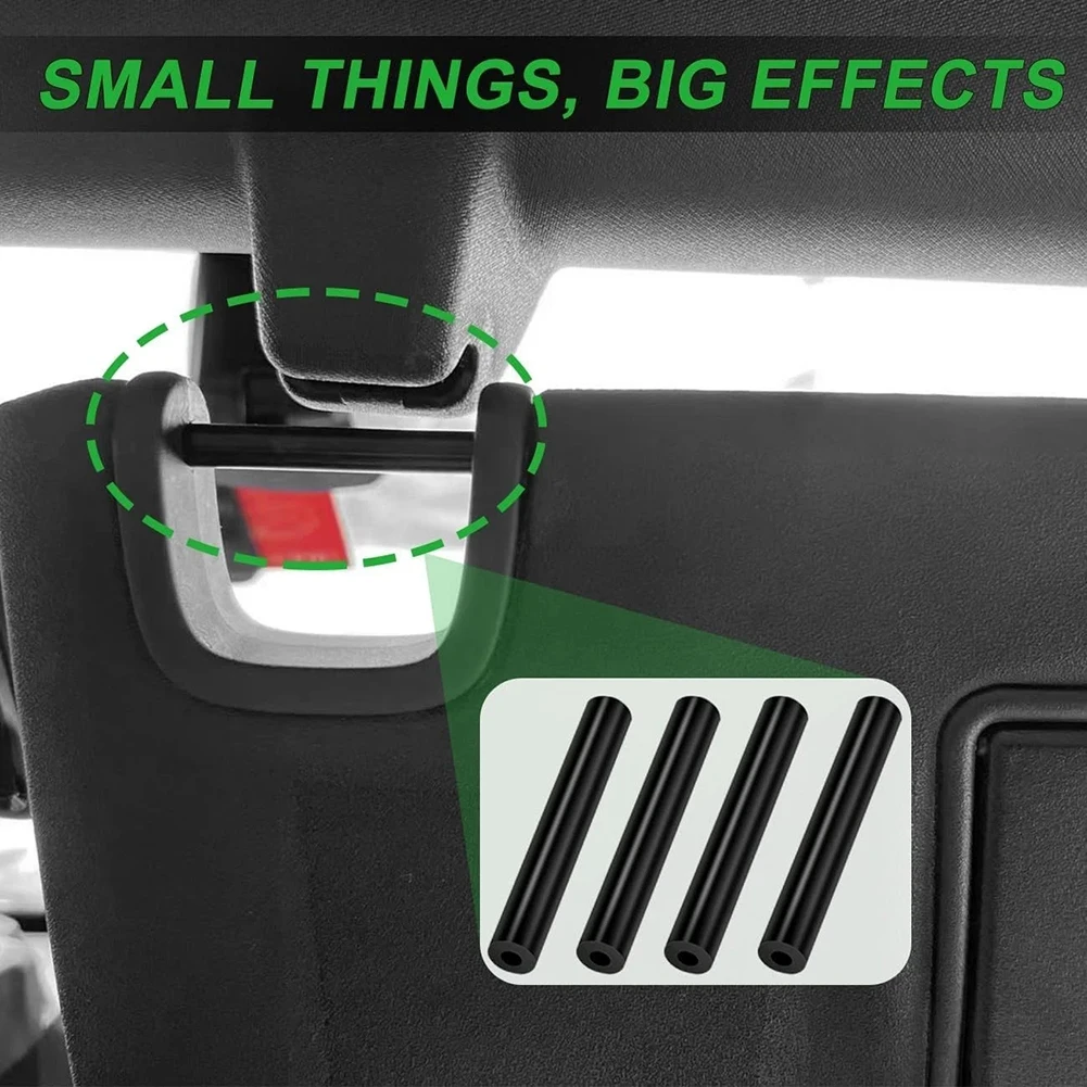 

4Pcs Tube Kit for Sun Visor Repair Compatible with For Jeep For Wrangler For JK For JKU 2007 2017 Left and Right Side